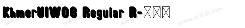 KhmerUIW08 Regular R字体转换